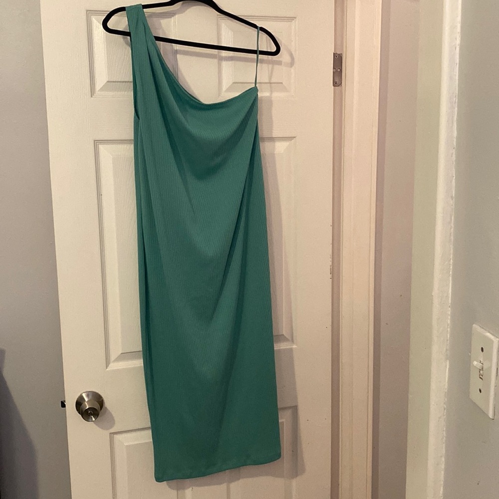 One shoulder  midi dress